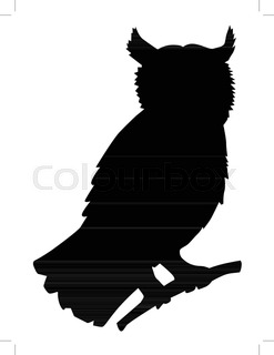 247x320 Silhouette Of Owl Stock Vector Colourbox