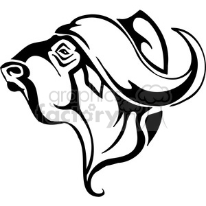300x300 Royalty Free Wild Ox 016 385474 Vector Clip Art Image