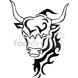 300x300 Royalty Free Wild Ox Design 385413 Vector Clip Art Image