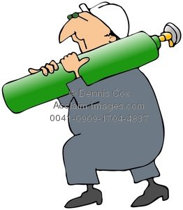 262x300 Illustration Worker Carrying An Oxygen Tank