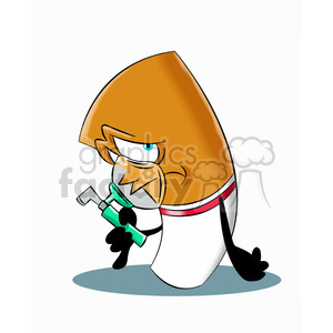 300x300 Royalty Free Cartoon Cigarette With Oxygen Mask 397418 Vector Clip