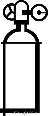 199x480 Oxygen Tank Royalty Free Vector Clip Art Illustration Vc046897