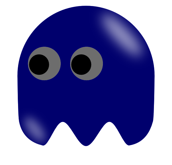 600x576 Pacman Ghost Left Looking Clip Art