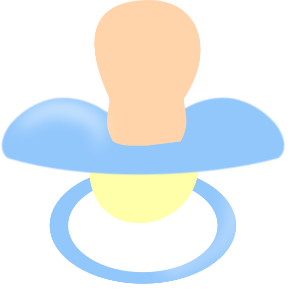 600x598 Blue Pacifier Clip Art