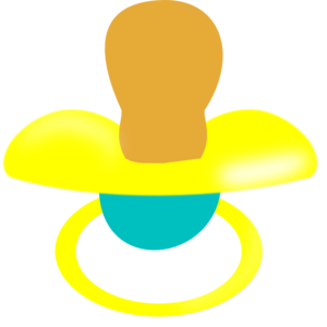 300x300 Yellow And Blue Pacifier Clip Art