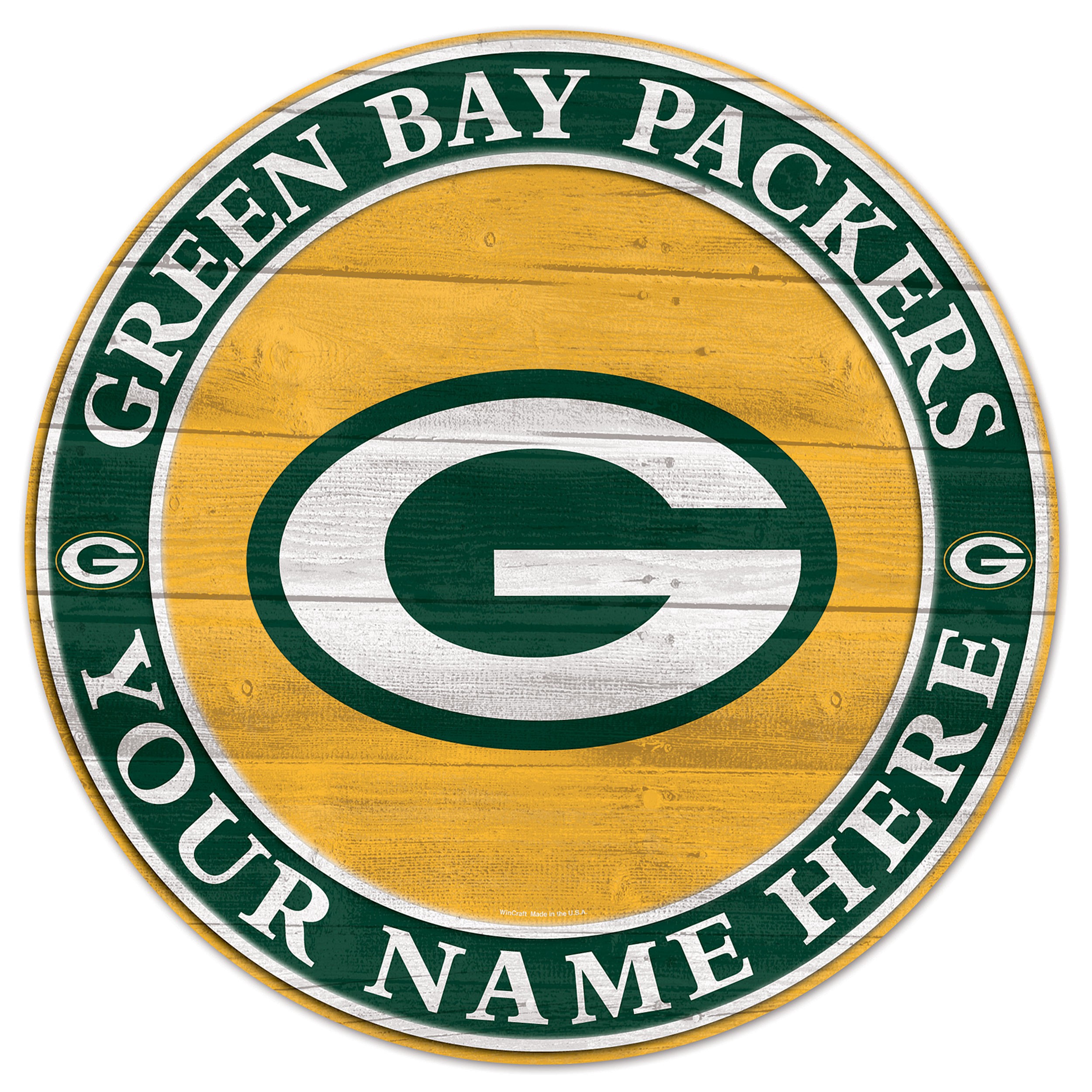 2500x2500 Bay Packers Personalized Wooden Sign