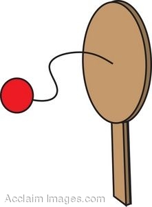 221x300 Clip Art Illustration Of A Paddle Ball Toy