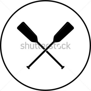 379x380 Crossed Canoe Paddles Clipart