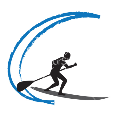 380x400 Stand Up Paddle Board Clipart