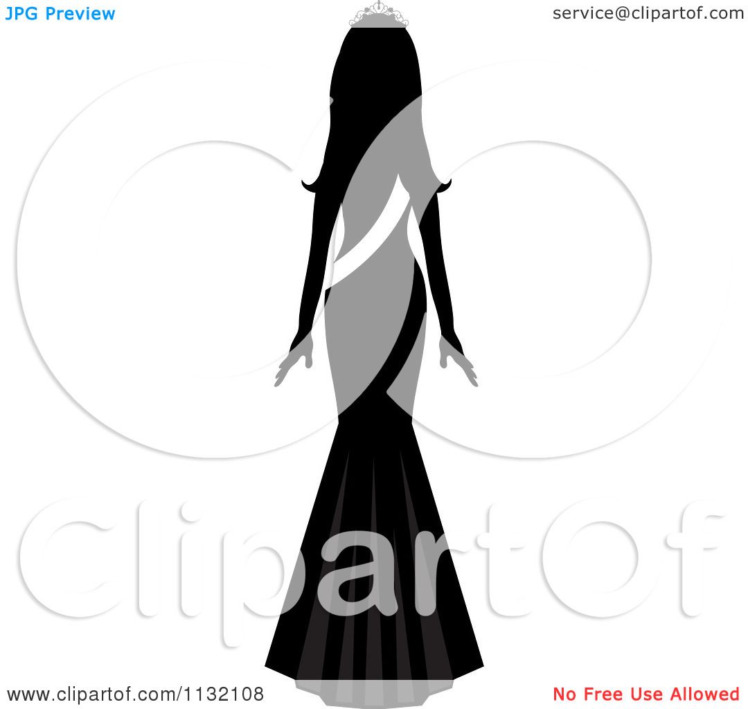 1080x1024 Clipart Of Silhouetted Missmerica Beauty Pageant Winner