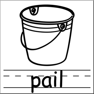 304x304 Clip Art Basic Words Pail Bampw Labeled I Abcteach