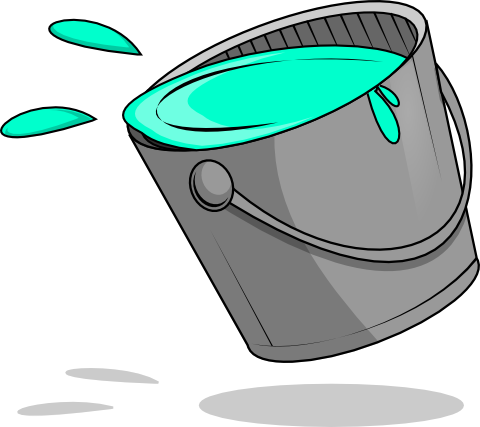 480x427 Free Pail With Liquid Clip Art