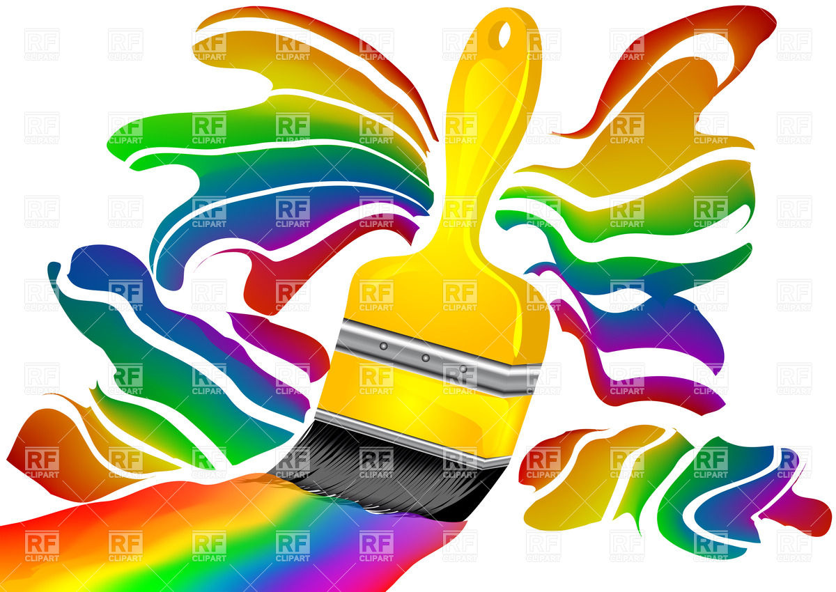 1200x850 Color Paintbrush Royalty Free Vector Clip Art Image