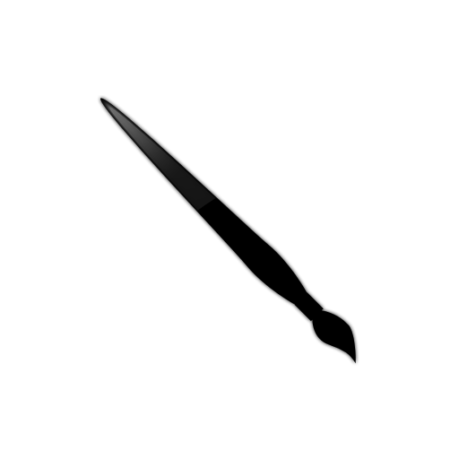 512x512 Paintbrush Paint Brush Clip Art Black And White