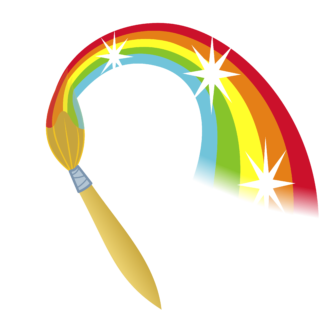 333x333 Rainbow Clipart Paintbrush