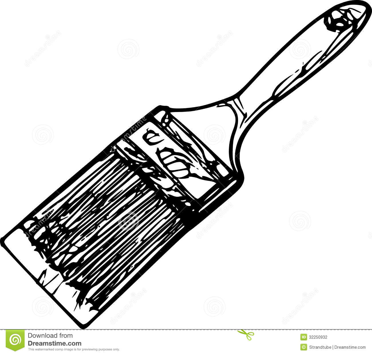 1300x1239 Paintbrush Black And White Clipart