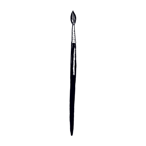 600x600 Paintbrush Black Cliparts