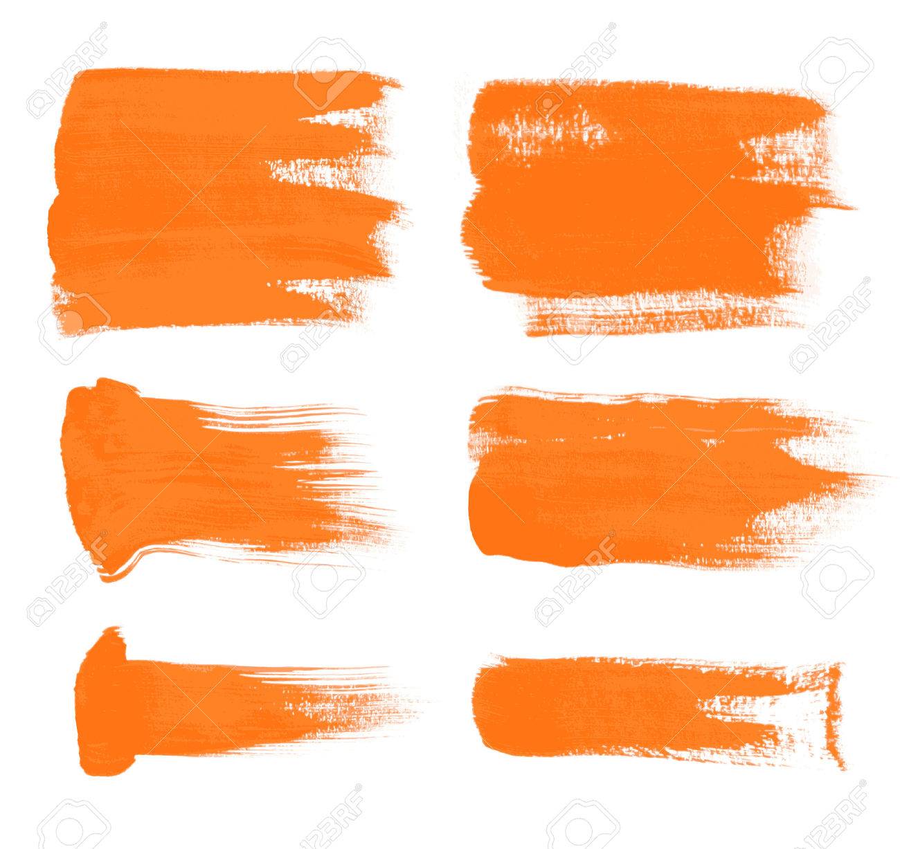 1300x1227 Orange Brush Strokes
