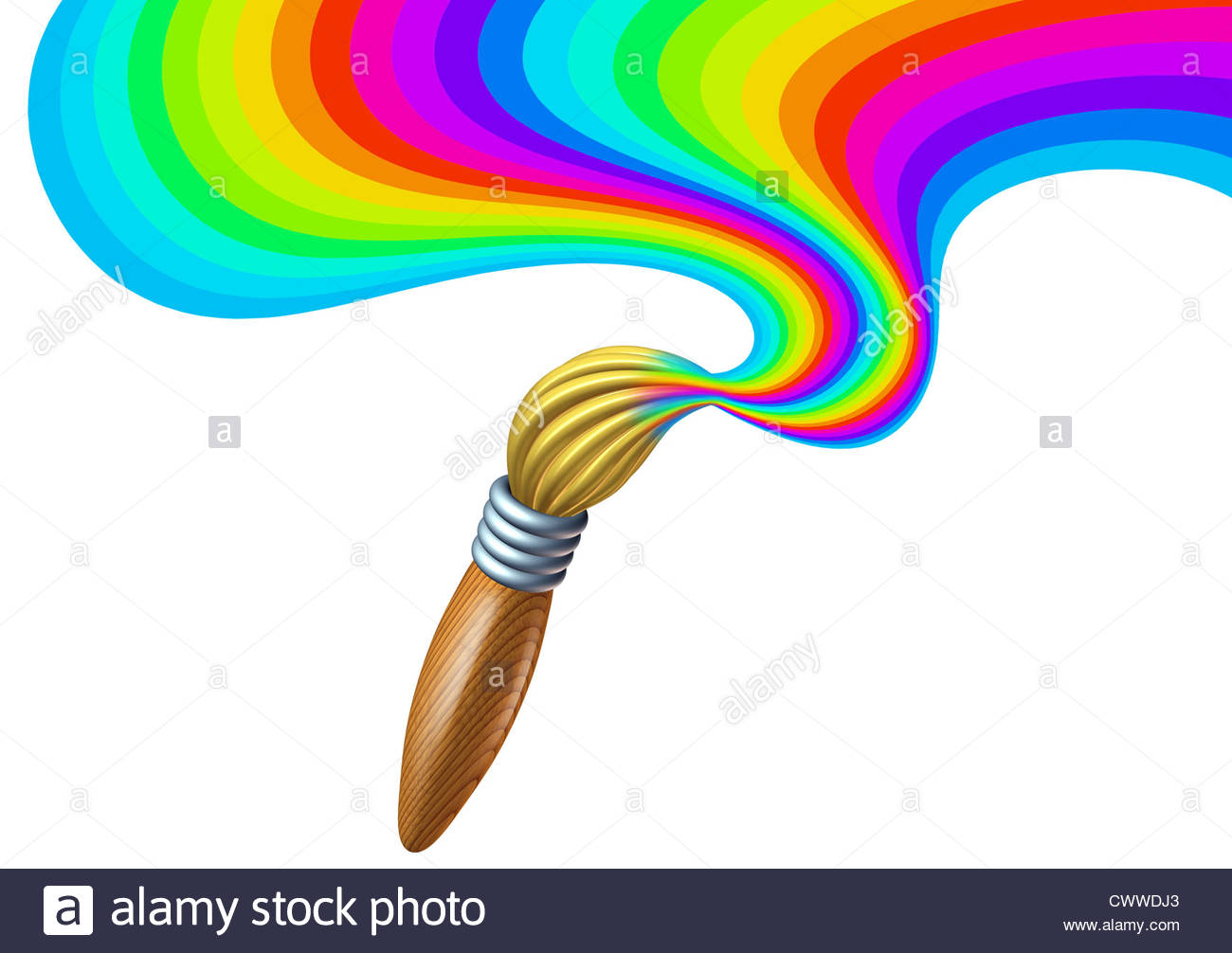 1300x1006rt Brush Rainbow Paint Stroke Featuring Paintbrush