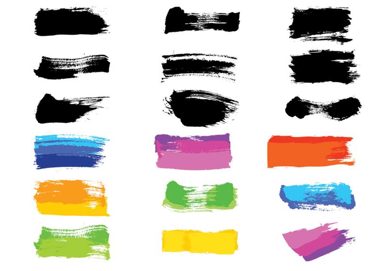 800x560 Paint Brush Stroke Free Vector Art