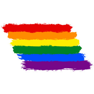 300x300 Rainbow Brush. Vector. Royalty Free Stock Image