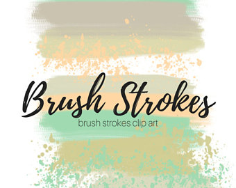 340x270 Clip Art Paint Stroke Paint Brush Digital Illustraions In 50