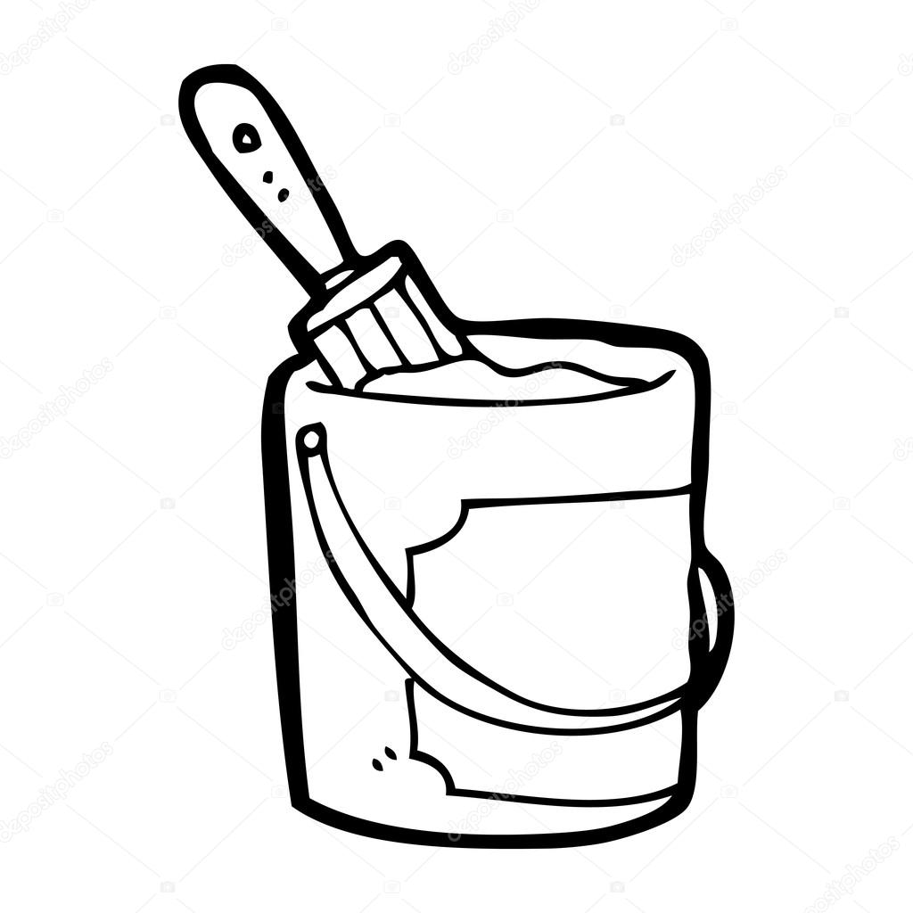 1024x1024 Paint Bucket Cartoon Stock Vector Lineartestpilot