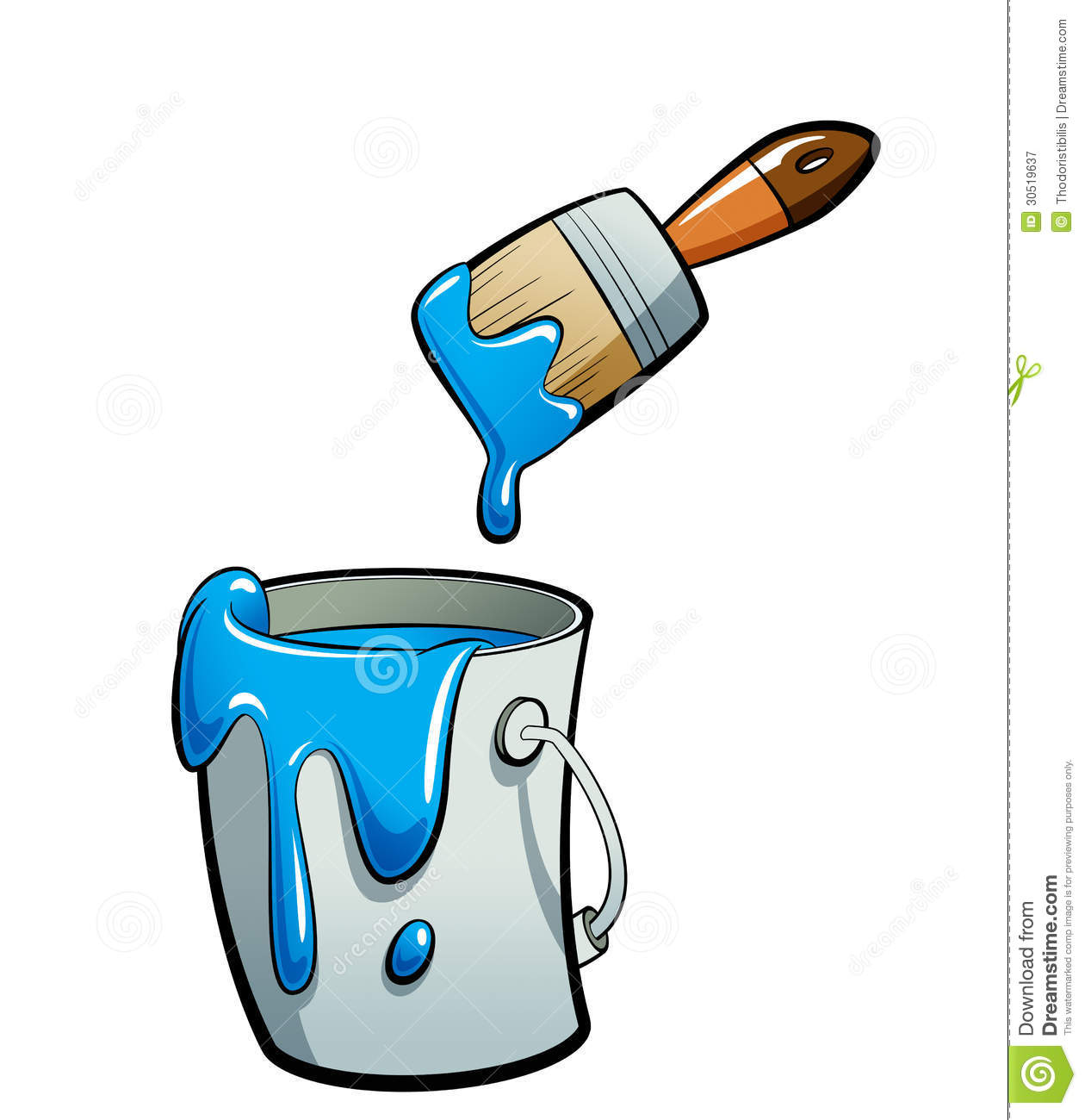 1260x1300 Blue Paint Brush Clipart