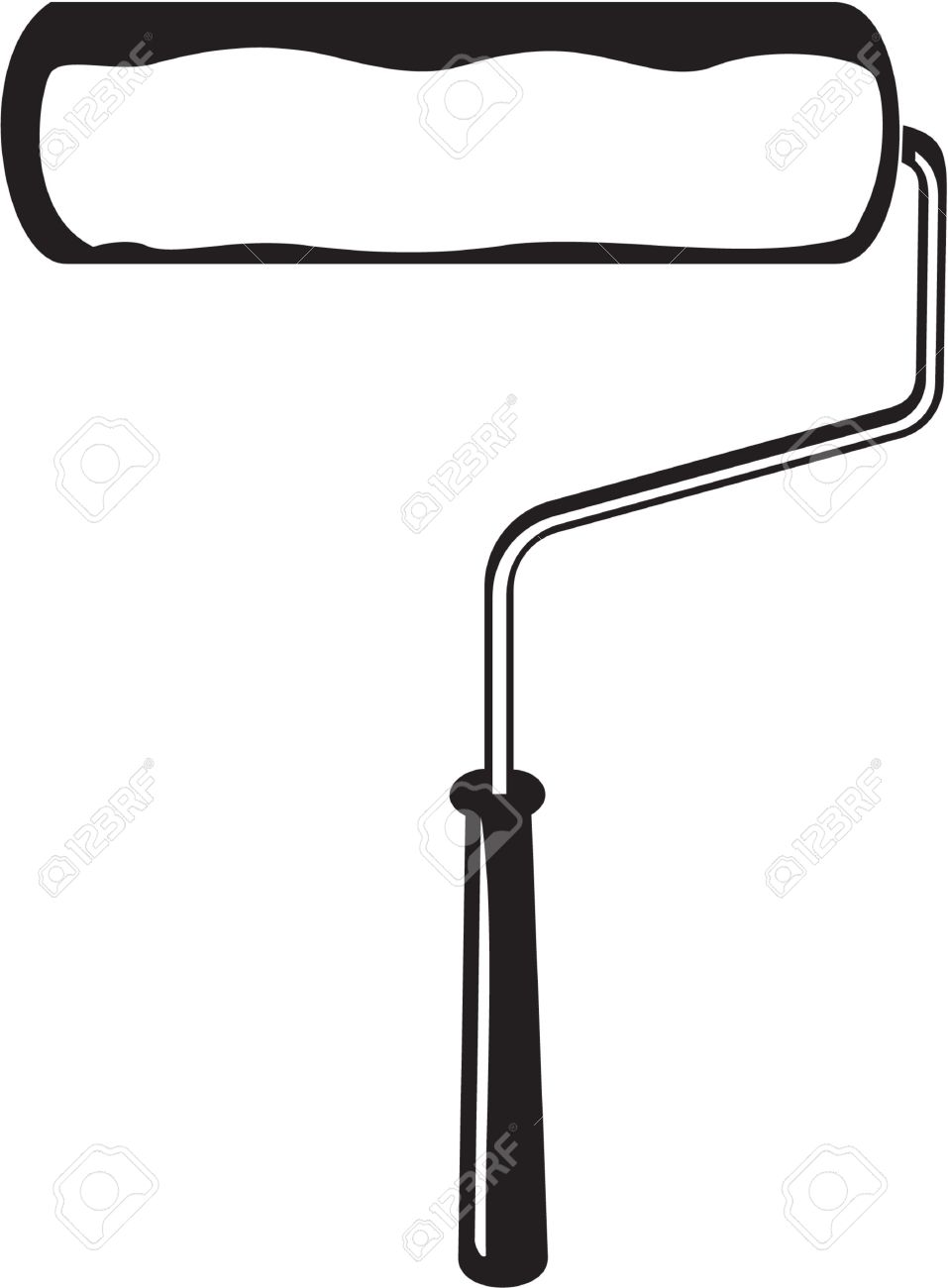 957x1300 Paint Roller Clipart