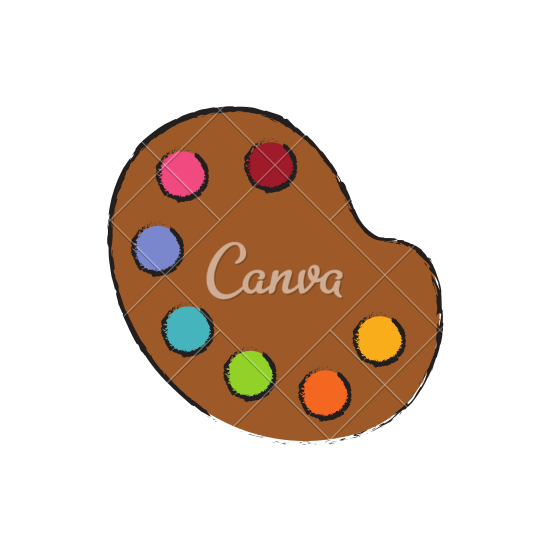 550x550 Art Paint Palette Sketch