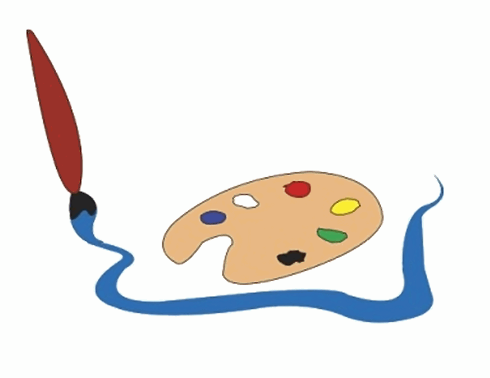 958x738 Palette Clipart Paint Tray