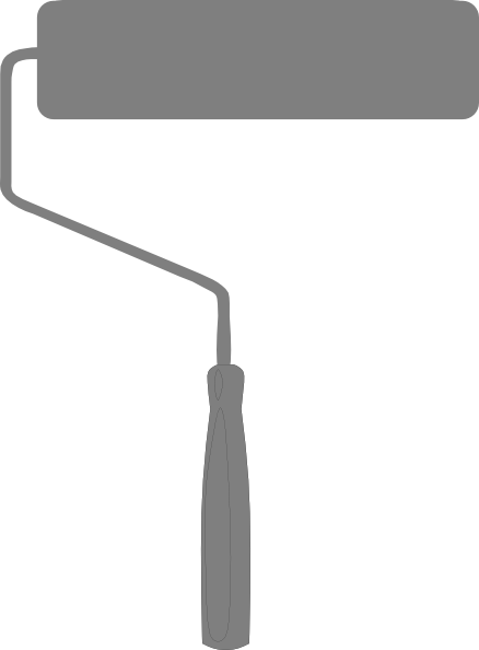 438x594 Grey Paint Roller Clip Art