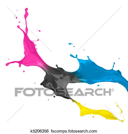 450x470 Stock Images Of Cmyk Paint Splash K5206356