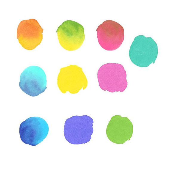 570x572 Watercolor Circular Brush Strokes Clip Art Paint Splatter