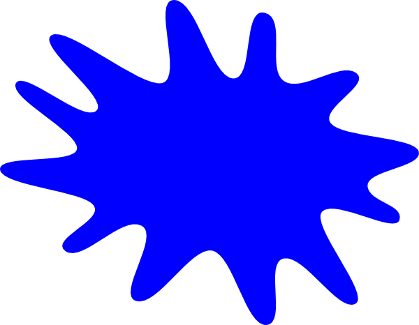 600x466 Blue Paint Splatter Clip Art Vector