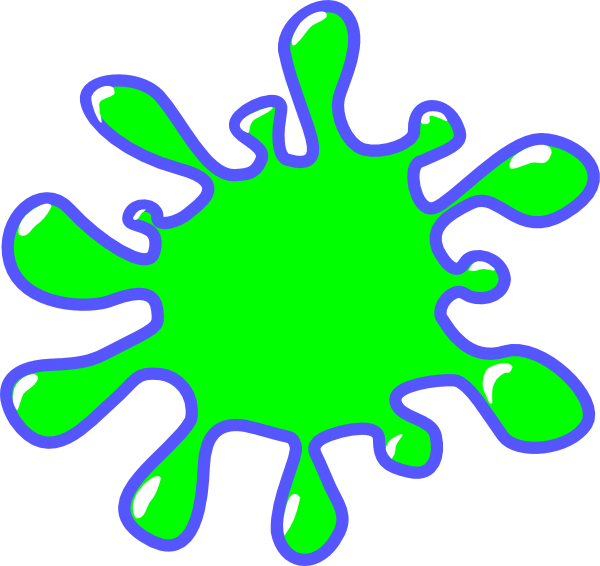 600x566 Green Splatter Clip Art