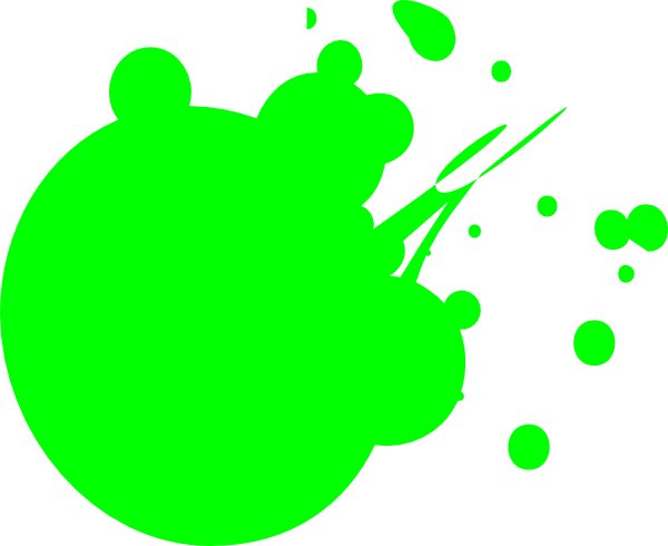 600x490 Neon Green Dot Splat Clip Art