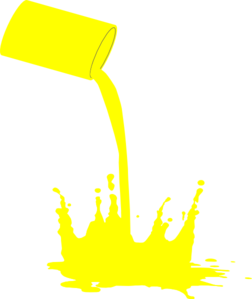 252x299 Paint Splat Yellow Clip Art