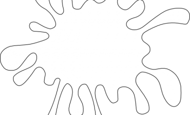 380x230 Black Splatter Paint Clipart