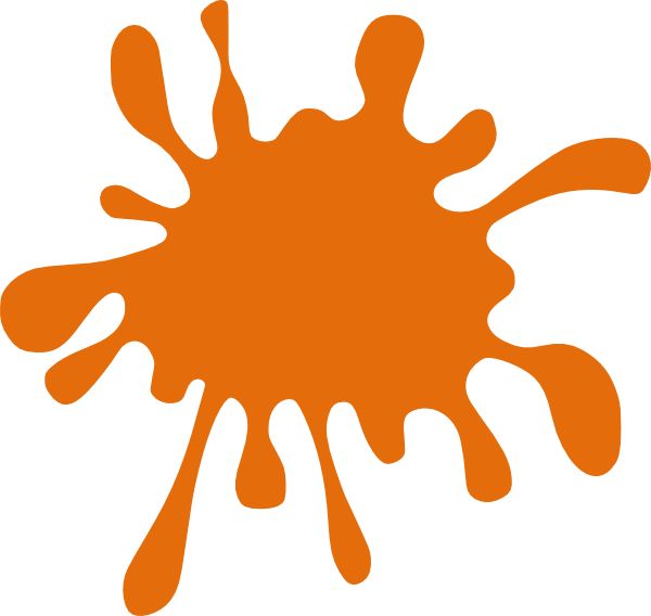 600x568 Orange Paint Splatter Clip Art
