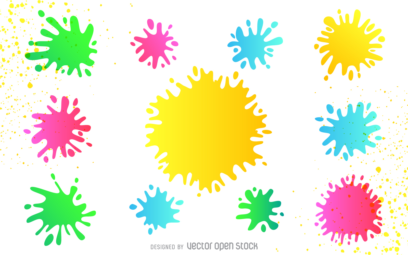 1600x1000 Colorful Paint Splatter Set
