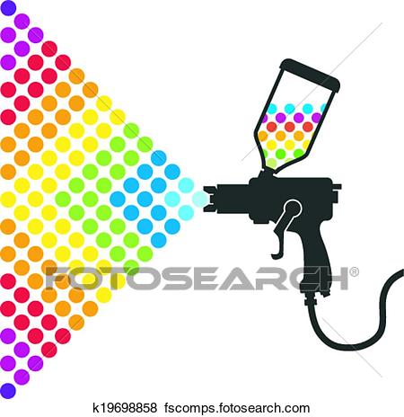 450x464 Clip Art Of Paint Spray Gun K19698858