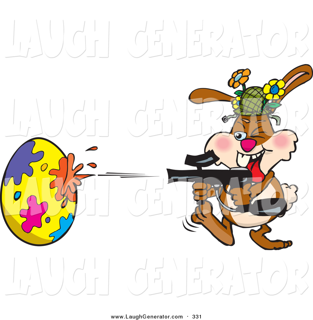 1024x1044 Humorous Clip Art Of A Rabbit Having A Blast While Decorating