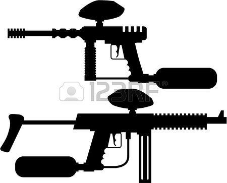 450x363 Paintball Gun Color Illustration Clip Art Simple Image Royalty