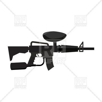 400x400 Paintball Gun Royalty Free Vector Clip Art Image