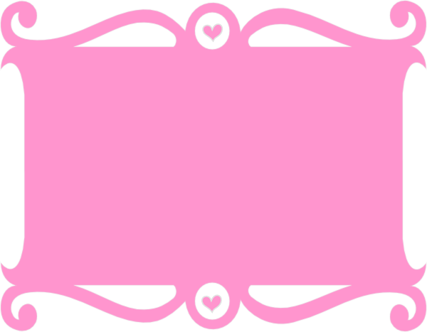 600x467 Frame Pink Heart Clip Art