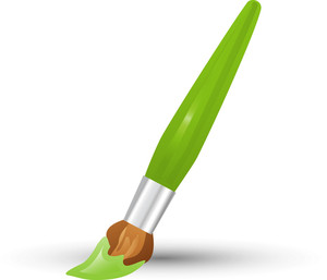 300x257 Paint Brush Blue Lite Art Icon Royalty Free Stock Image