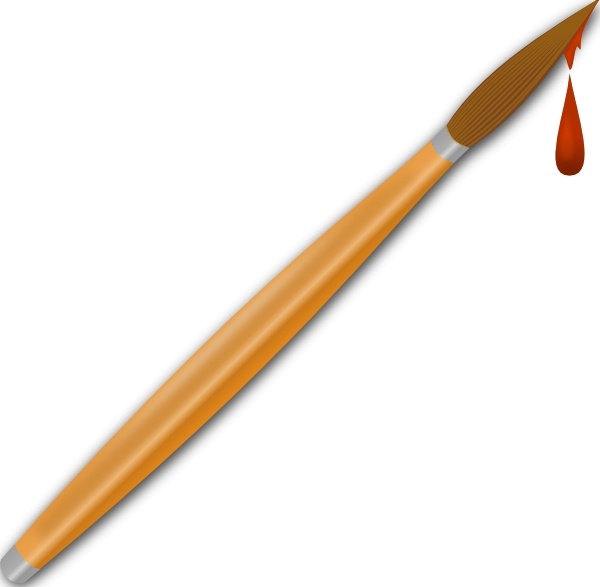 600x587 Paint Brush Drops Clip Art Free Vector In Open Office Drawing Svg