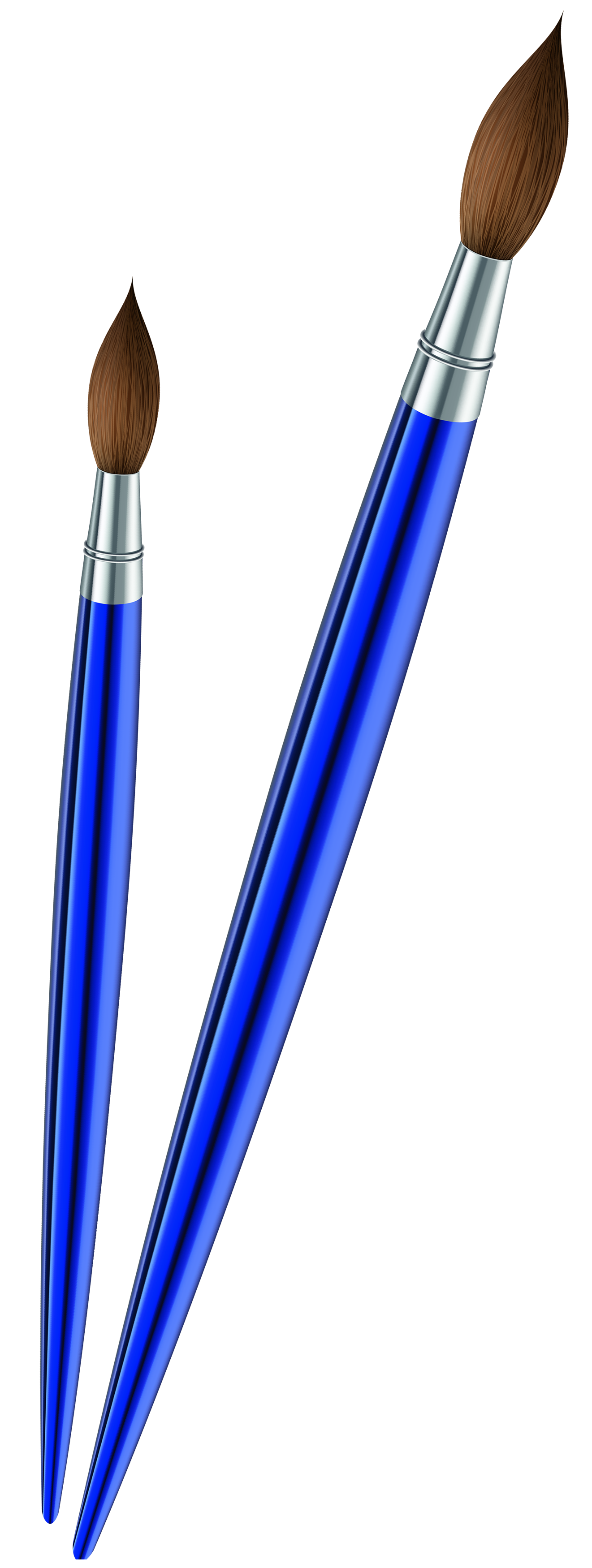 1321x3500 Blue Clipart Paintbrush