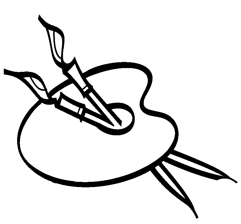 830x770 Free Paintbrush Clipart Black And White Image